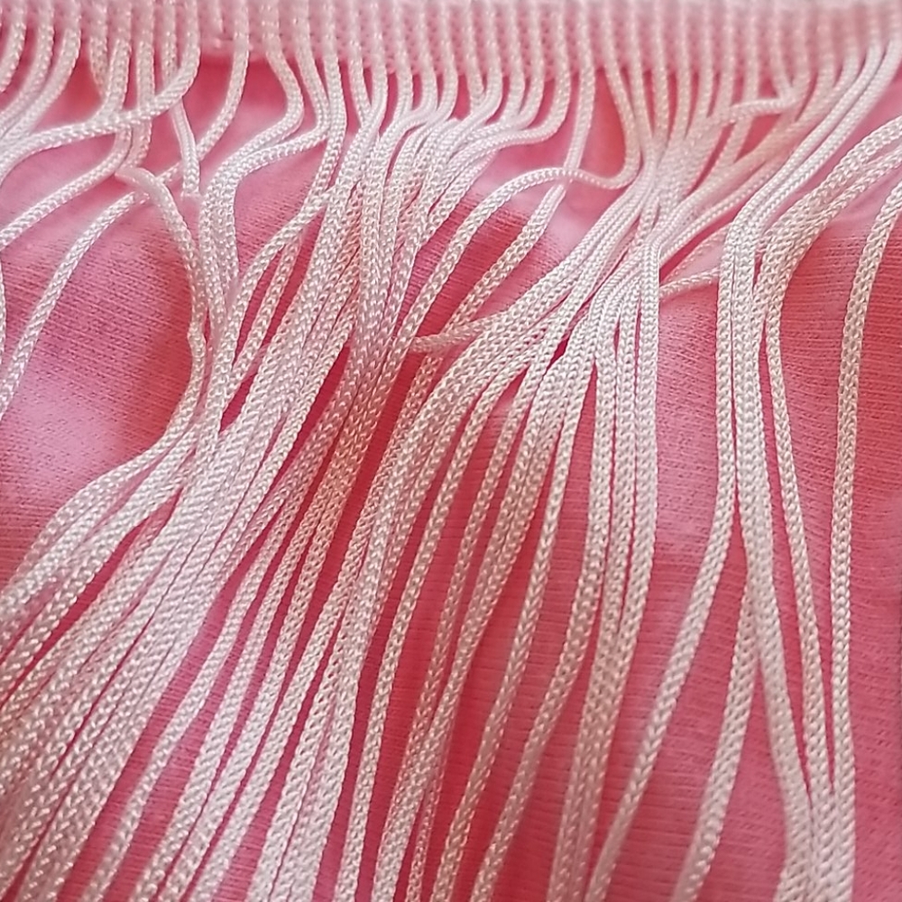 Pink fringe face mask - Picture 5 of 5